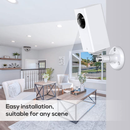 Wall Mount Kit for Wyze Cam Pan V3/ Wyze Cam V4/V3 - 2 Pack White | 360 Degree Swivel Adjustable Bracket, Camera Mount for Wyze Cam Outdoor/Indoor Accessories, Others Camera with Same Interface