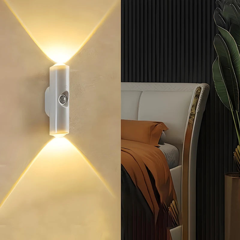 LED Wall Magnetic Motion Sensor Night Light USB Rechargeable with Smart Sensor for Indoor Hallway Stairs Bedroom