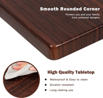 C Shaped End Table, Couch Sofa Side TV Tray for Coffee Snack Laptop, Vintage Bedside Table for Living Room, Bedroom