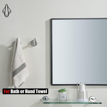 Chrome Bathroom Towel Hook, 304 Stainless Steel Coat Robe Clothes Hook for Bathroom Kitchen Garage Wall Mounted (Pack of 2), TH100-CH-P2