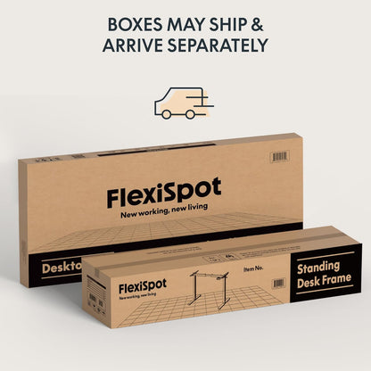 FLEXISPOT 48"X24" Electric Standing Desk, White | One-Piece Desktop, 1" Thick Top, Height Adjustable, Stable Steel Frame, Home Office & Multi-Monitor Setup
