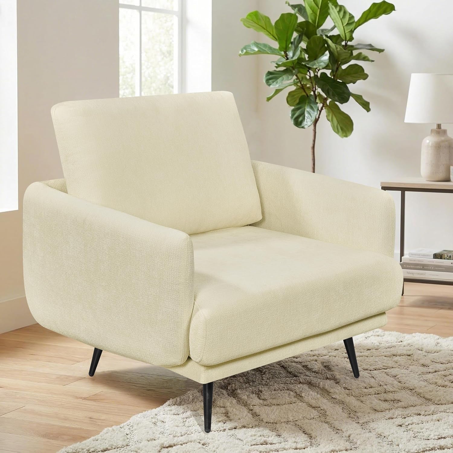 37.5” Oversized Accent Chair for Living Room, Chenille Armchair for Living Room