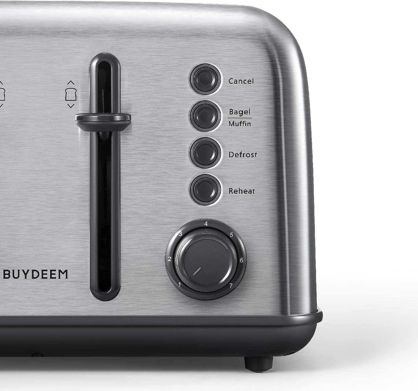 DT640 4-Slice Toaster, Extra Wide Slots, Retro Stainless Steel with High Lift Lever, Bagel and Muffin Function, Removal Crumb Tray, 7-Shade Settings, Stainless Steel