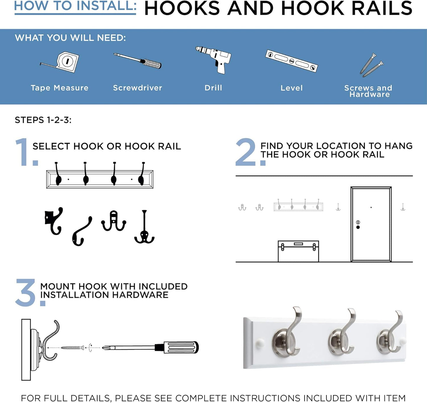 Hardware B59103Z-CHR-C Single Prong Robe Hook, Polished Chrome