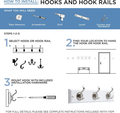 Hardware B59103Z-CHR-C Single Prong Robe Hook, Polished Chrome