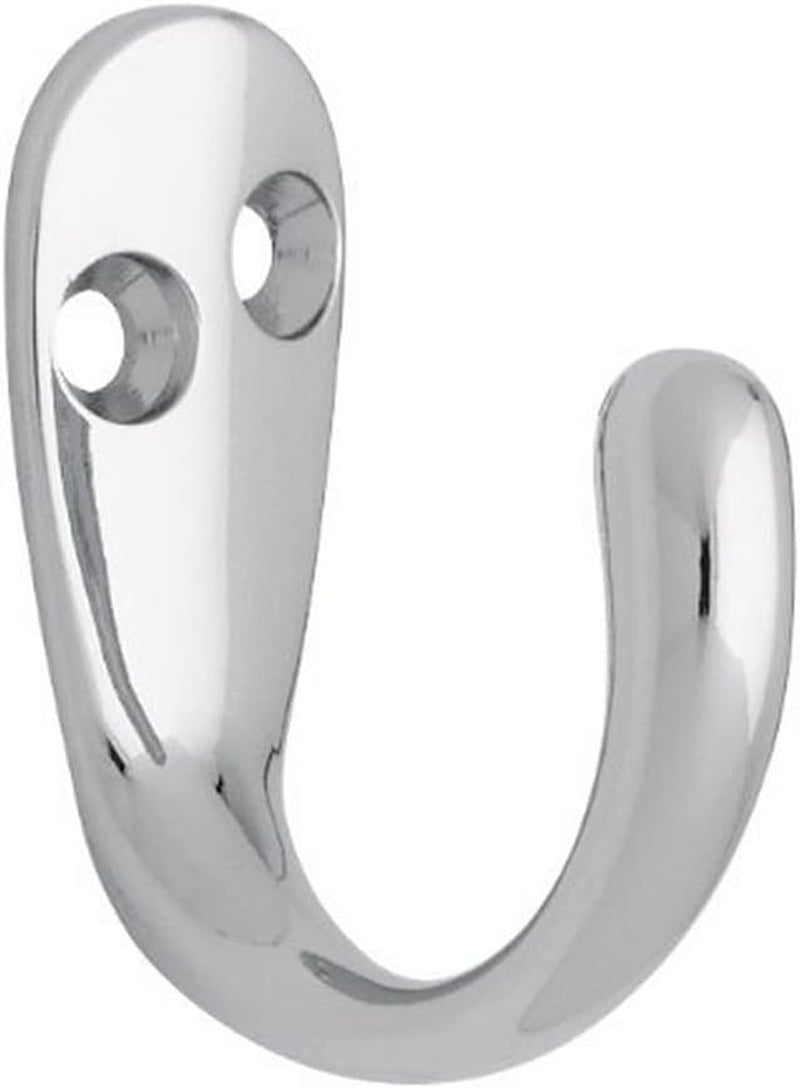 Hardware B59103Z-CHR-C Single Prong Robe Hook, Polished Chrome